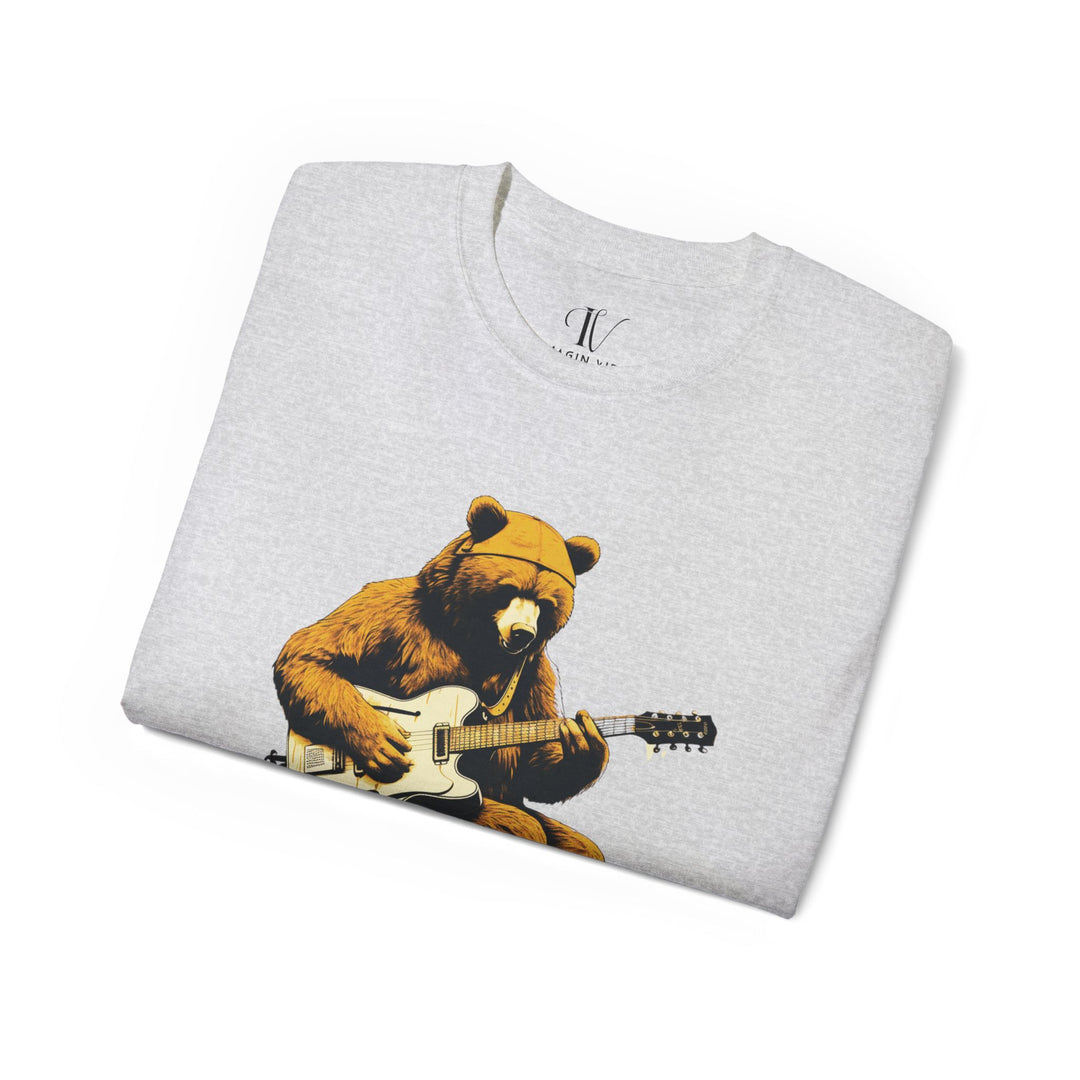 Bear Guitar Tee T-Shirt Printify