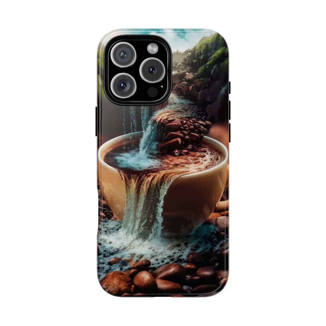 Coffee Lover Tough Case - Surreal Mountain Landscape Phone Case Printify