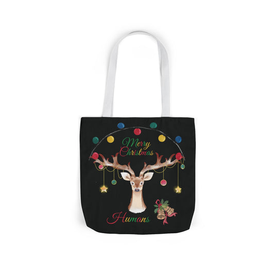 Christmas Reindeer Tote Bag Accessories Printify 16" × 16'' White