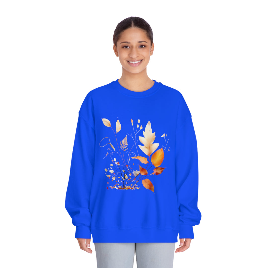 Imagin Vibes Autumn Leaves Sweatshirt: Fall Style & Comfort Sweatshirt Royal S 