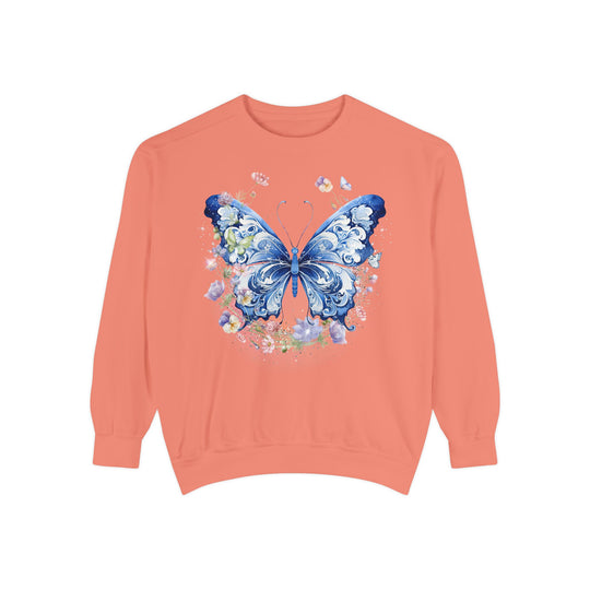 Butterfly Watercolor Unisex Sweatshirt - Ethereal and Artistic Sweatshirt Printify Terracotta S