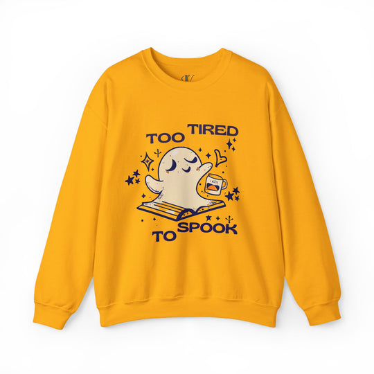 Hauntingly Bookish: Ghost Reader Sweatshirt Sweatshirt Printify S Gold