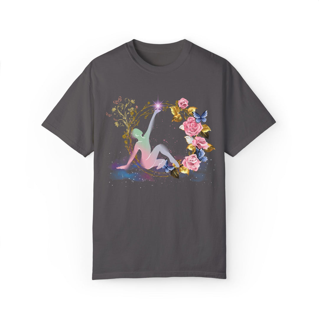 Dreamy Cosmos Garment-Dyed T-shirt T-Shirt Printify Graphite S