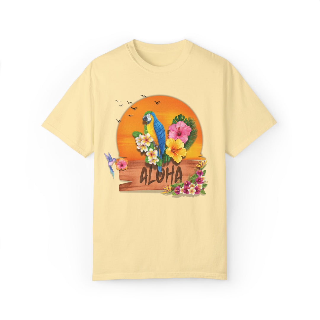 Tropical Parrot Aloha T-shirt T-Shirt Printify Banana S