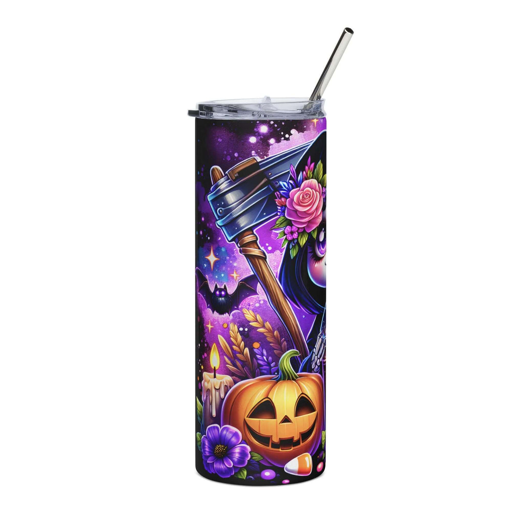 Grim Reaper Cute Halloween Tumbler, 20oz Mug Printify