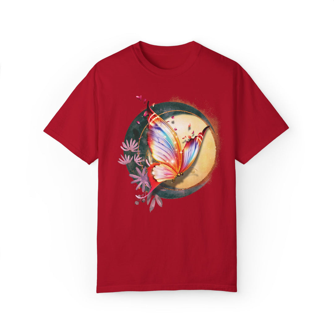 Butterfly Nature-Inspired T-Shirt T-Shirt Printify Red S