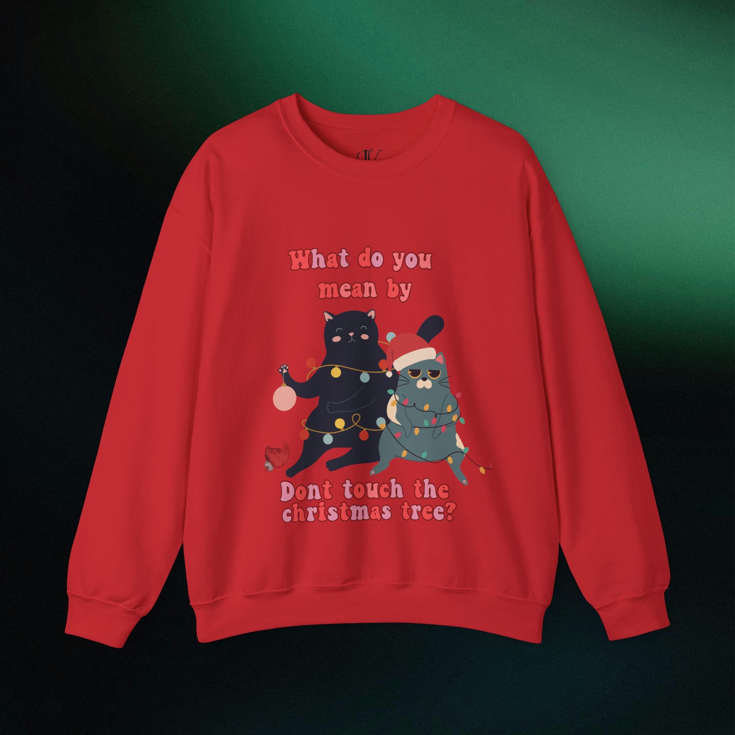 Cute Christmas Cat Sweatshirt, Meowy Christmas Cat Sweater, Christmas Gifts for Cat Lovers, Christmas Lights Shirt, Christmas Cats Shirt Sweatshirt   