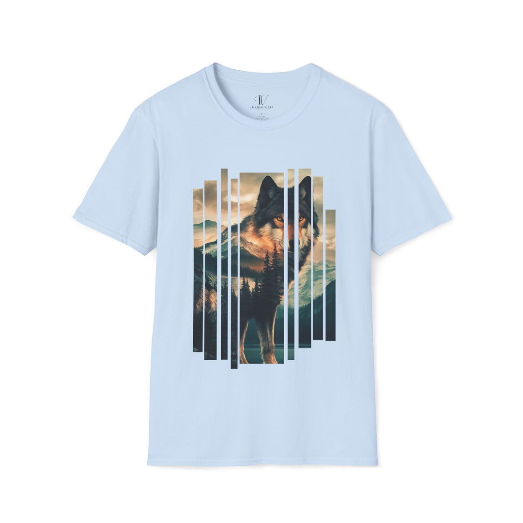 Wolf Nature-Inspired T-Shirt T-Shirt Printify Light Blue S