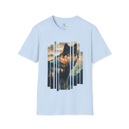 Wolf Nature-Inspired T-Shirt T-Shirt Printify Light Blue S