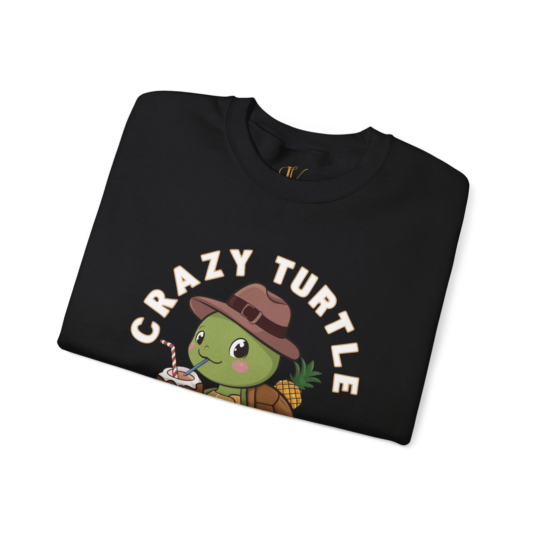 Crazy Turtle Graphic Sweatshirt Sweatshirt Printify