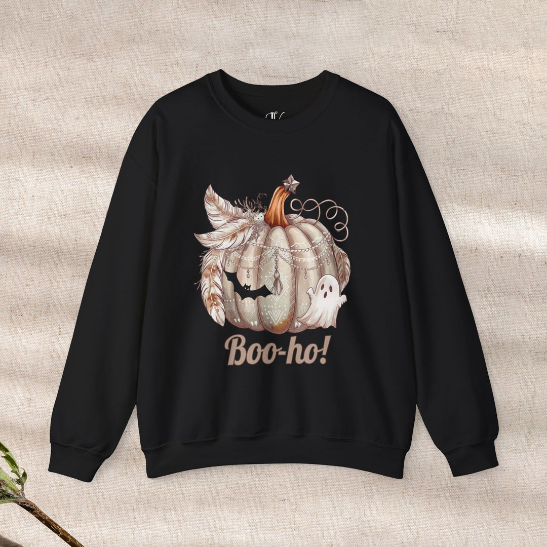 Boo-ho! Pumpkin Ghost Halloween Sweatshirt