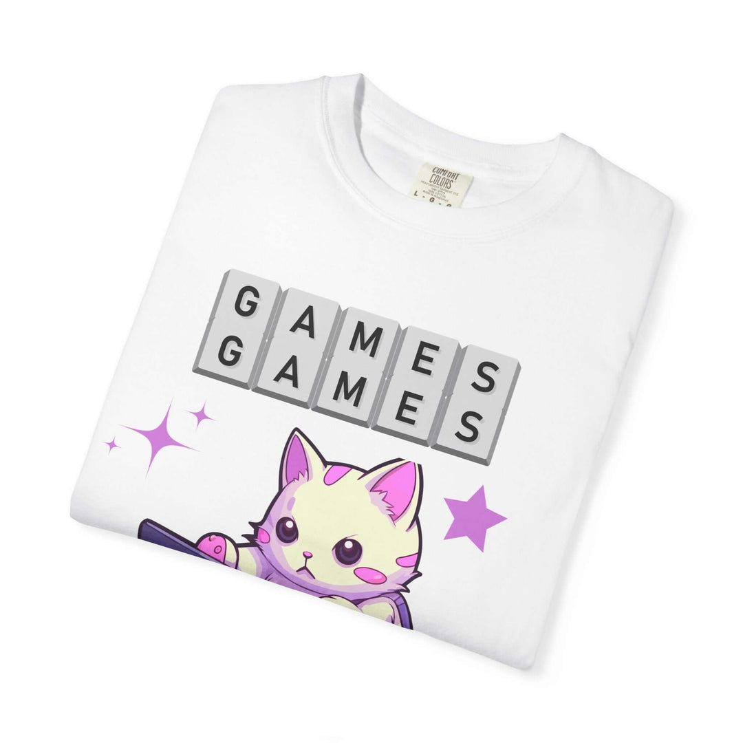 Kawaii Cat Games T-Shirt T-Shirt Printify