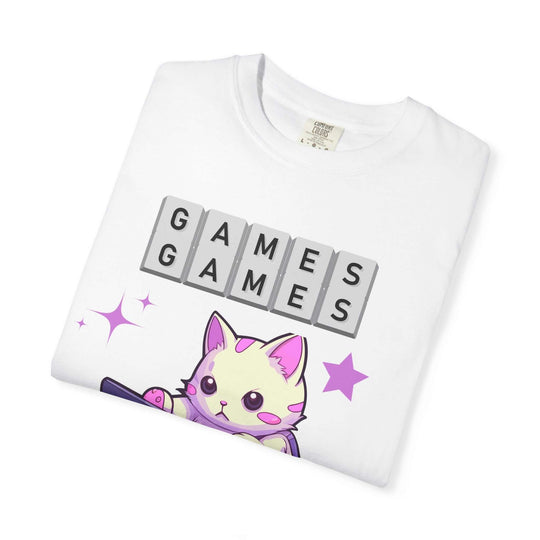 Kawaii Cat Games T-Shirt T-Shirt Printify