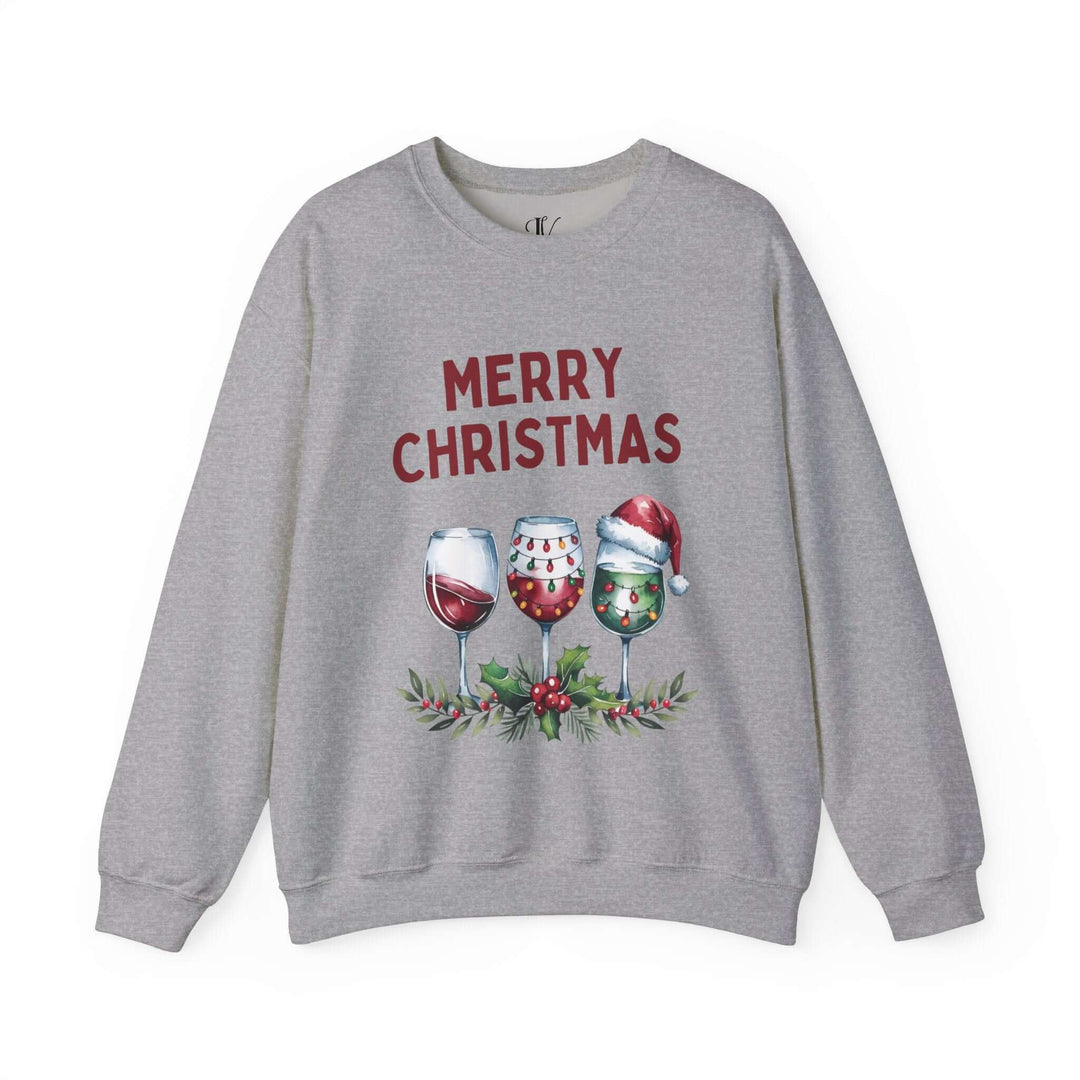 Christmas Wine Glasses Sweatshirt