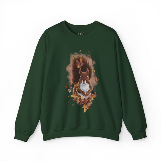 Squirrel and Autumn Leaves Fall Sweatshirt