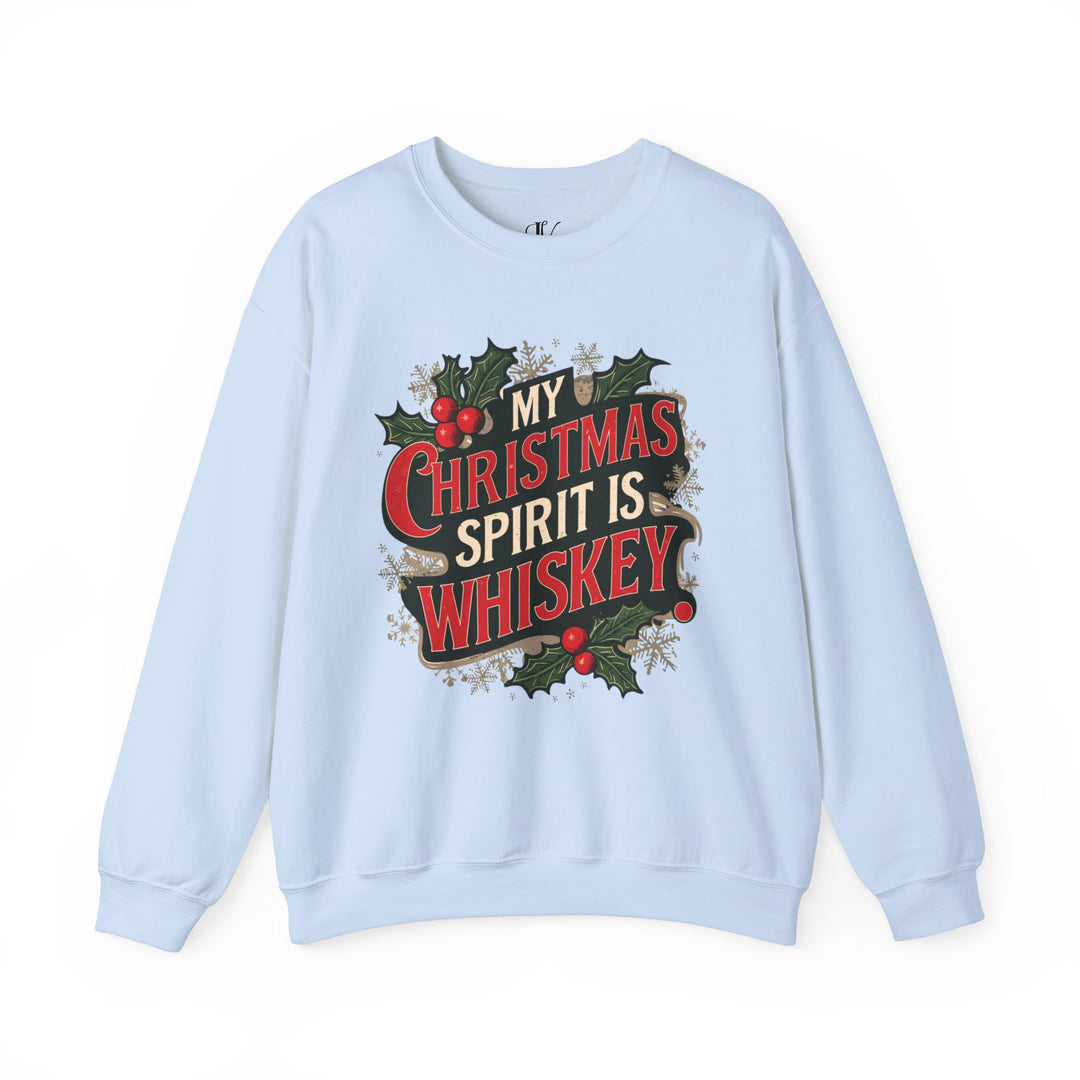 Christmas Humor Crewneck Sweatshirt Sweatshirt Printify S Light Blue