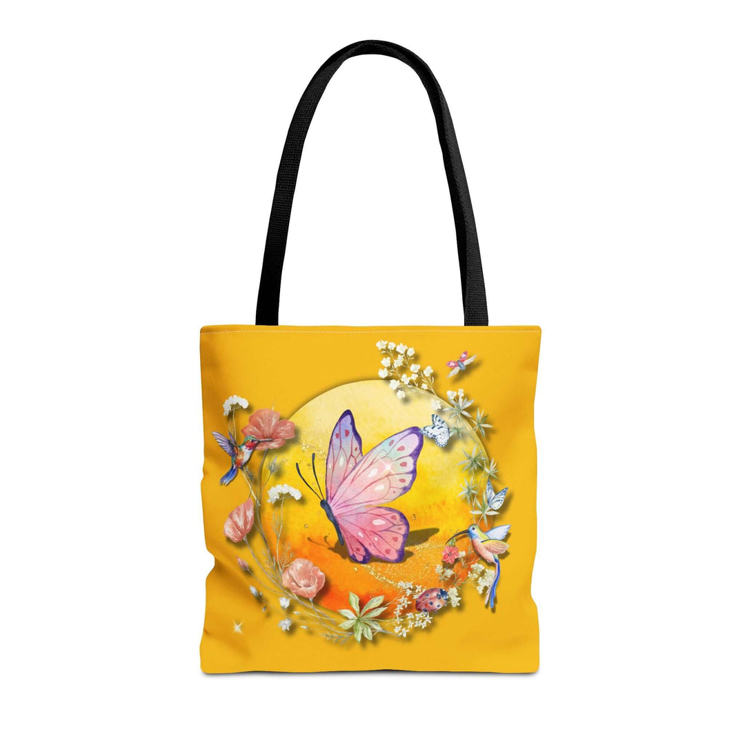 Watercolor Butterfly Tote Bag Bags Printify 16" × 16'' Black