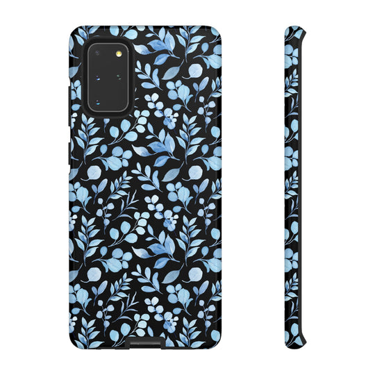 Blue Floral Tough Case Phone Case Printify