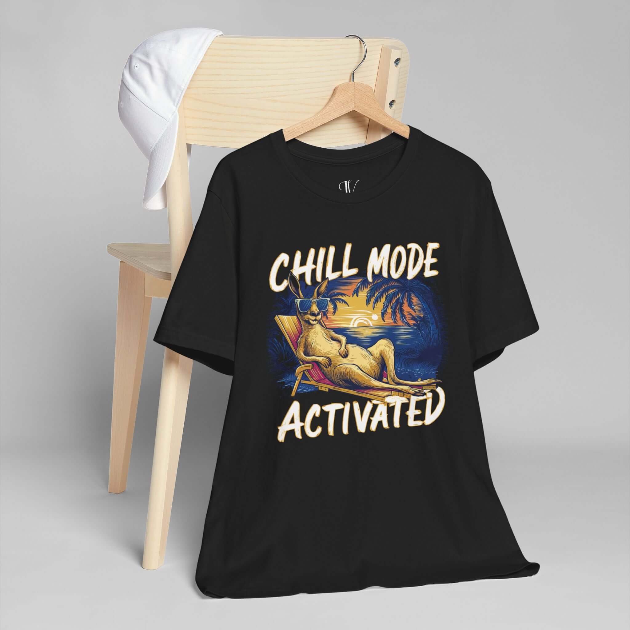 Kangaroo Tee with 'CHILL MODE ACTIVATED' T-Shirt Printify