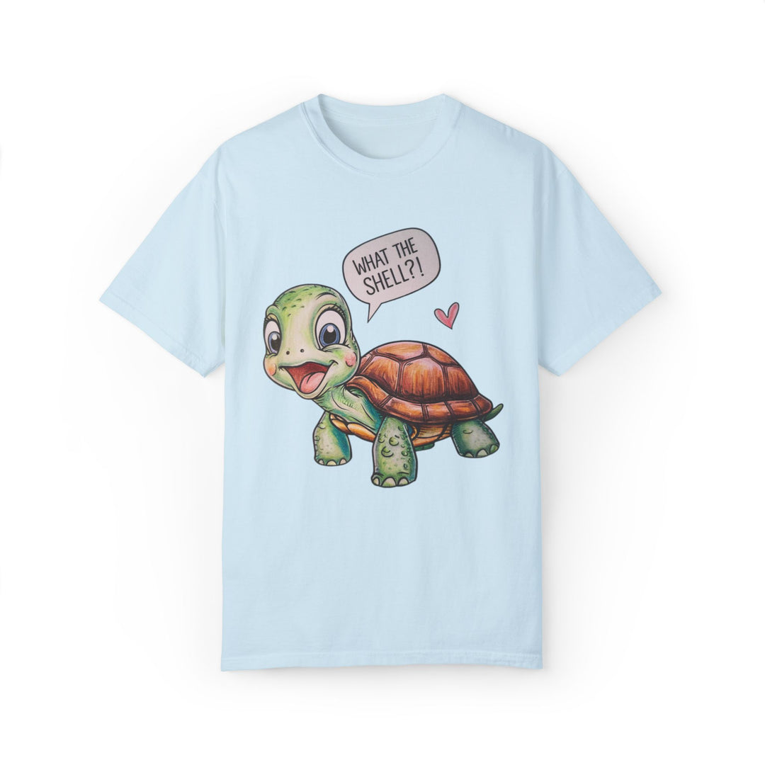 Turtle What The Shell T-Shirt T-Shirt Printify Chambray S