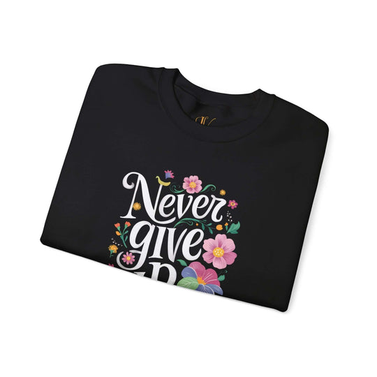 Motivational Floral Sweatshirt - Positive Message Sweatshirt Printify