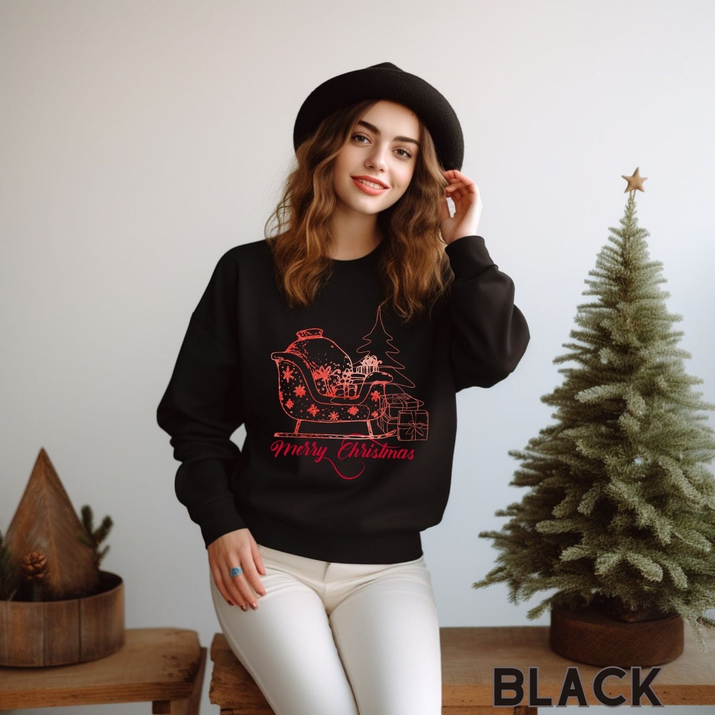 Santa's Sledge: Discover the Magic with Unique Christmas Shirts for a Festive Wardrobe Sweatshirt   