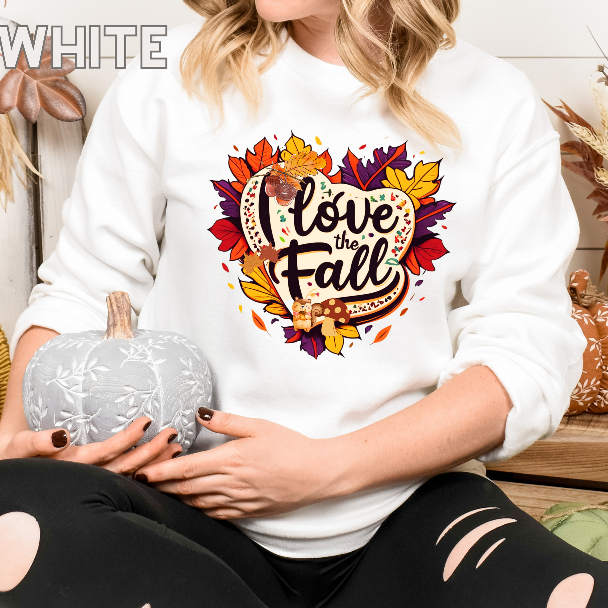 Cute Autumn Sweater Jumper | Unisex Relaxed Fit Sweatshirt for Fall Lovers | I Love The Fall Sweatshirt   