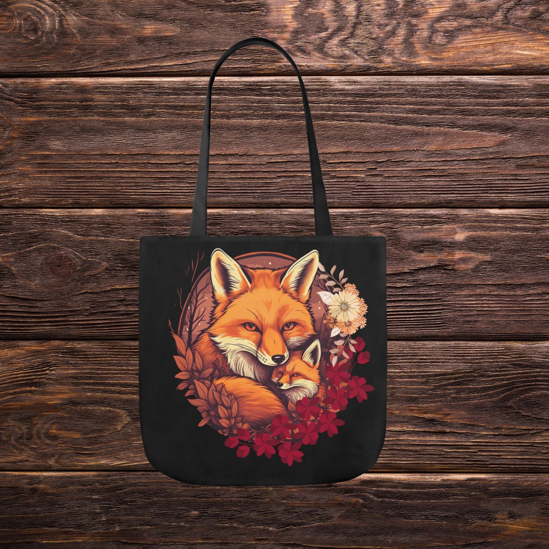 Cozy Cute Fox Cottagecore, Vintage Aesthetic Tote Bag, Woodland Green Witch Tootie | Whimsical Fashion Delights Accessories   