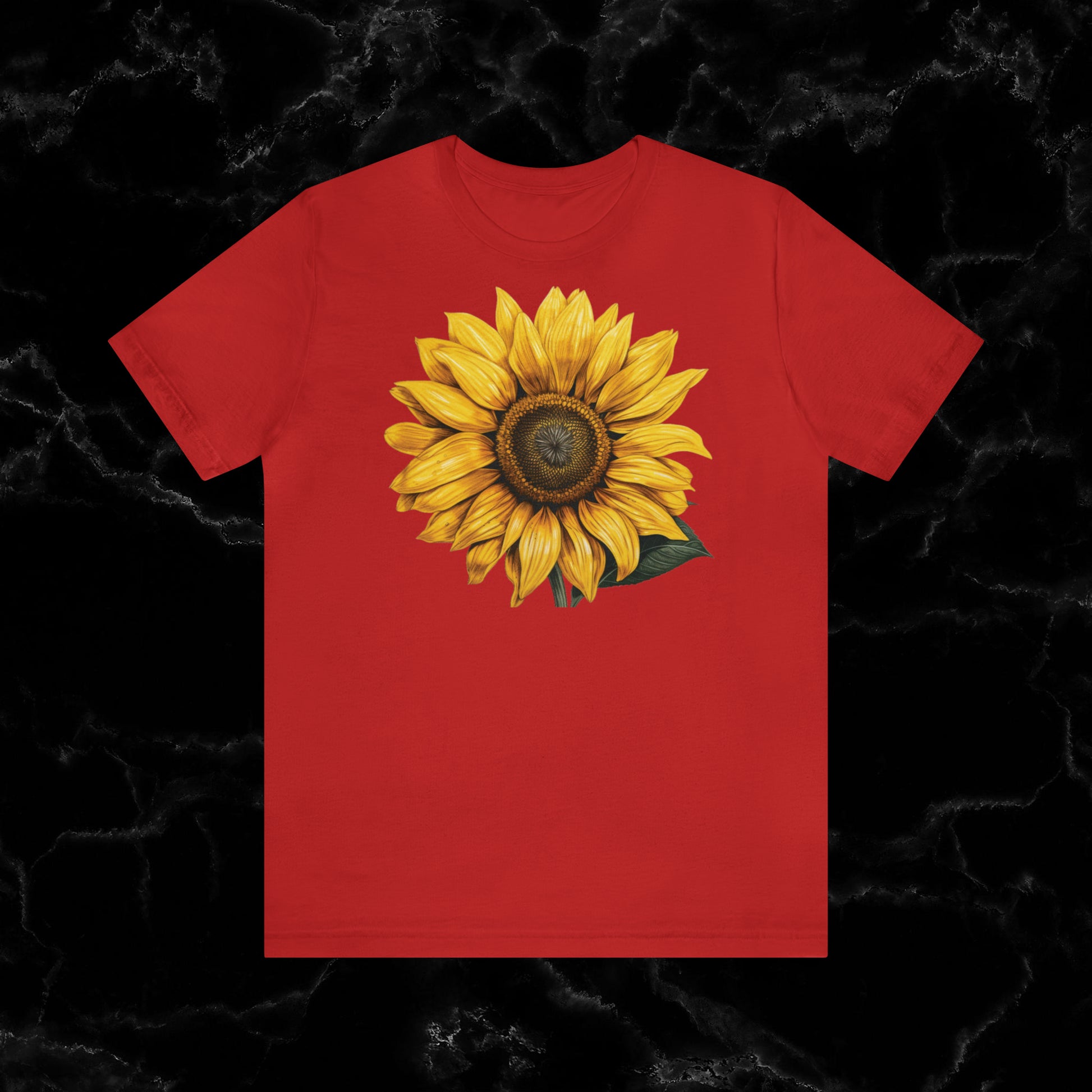 Sunflower Shirt Collection - Floral Tee, Garden Shirt, and Women's Fall Fashion Staples T-Shirt Red S 