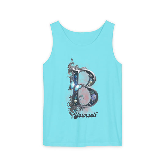 Tank Top - Elegant and Feminine 'B Yourself' Tank Top Printify Lagoon Blue XS