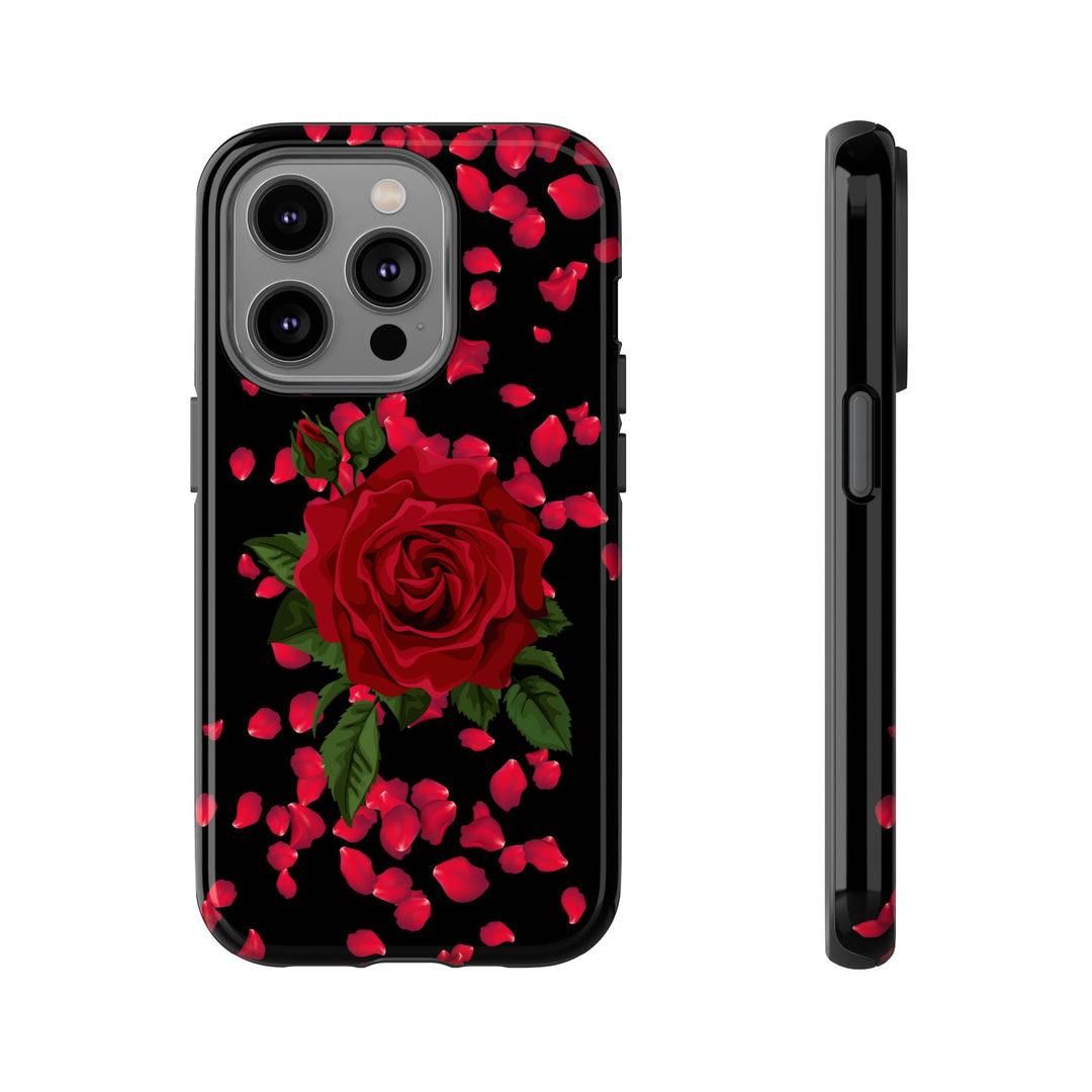 Phone Case - Red Rose Romantic Case Phone Case Printify iPhone 14 Pro Glossy