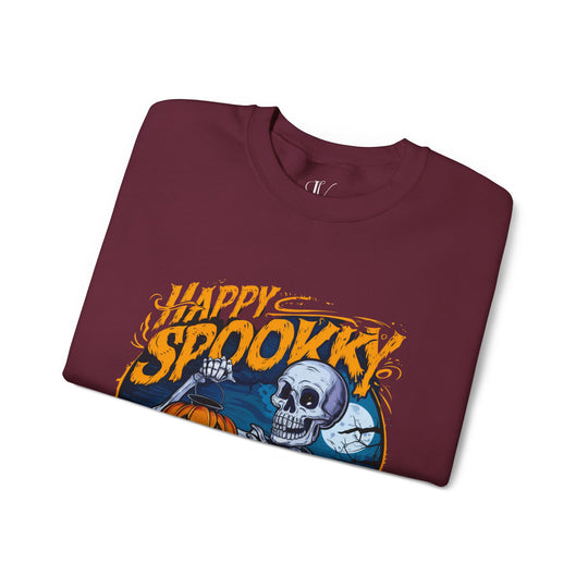 Happy Spooky Season: Skeleton Sweatshirt Sweatshirt Printify