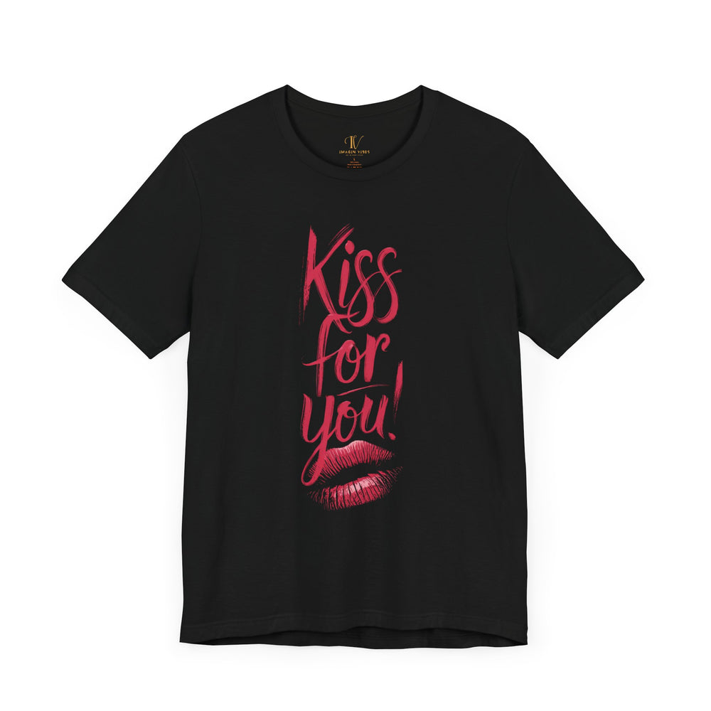 Romantic Kiss for You Tee T-Shirt Printify Black XS