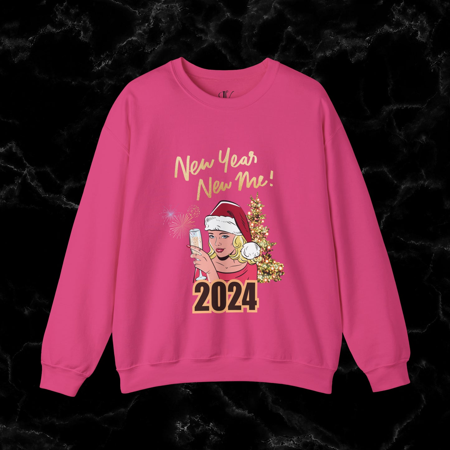 New Year New Me Sweatshirt - Motivational, Inspirational Resolutions Shirt, Christmas Family Tee Sweatshirt S Heliconia 