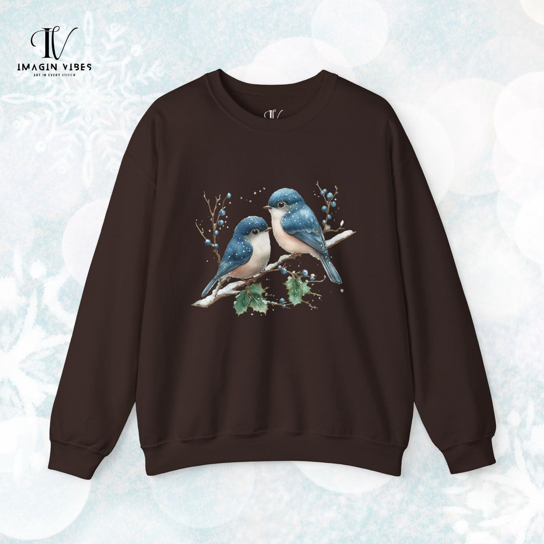 Winter Blue Jay Birds Sweatshirt