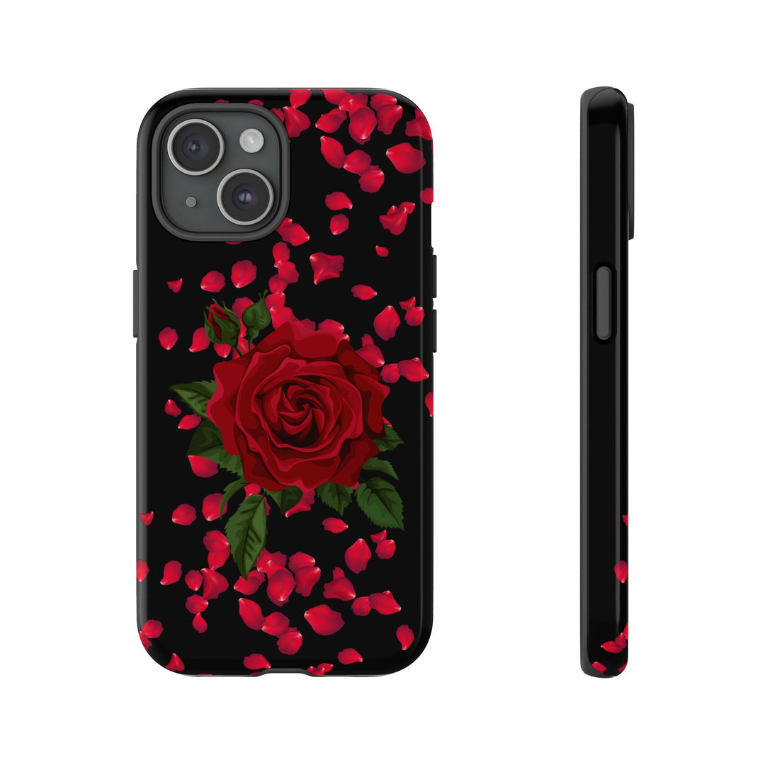 Phone Case - Red Rose Romantic Case Phone Case Printify iPhone 15 Glossy