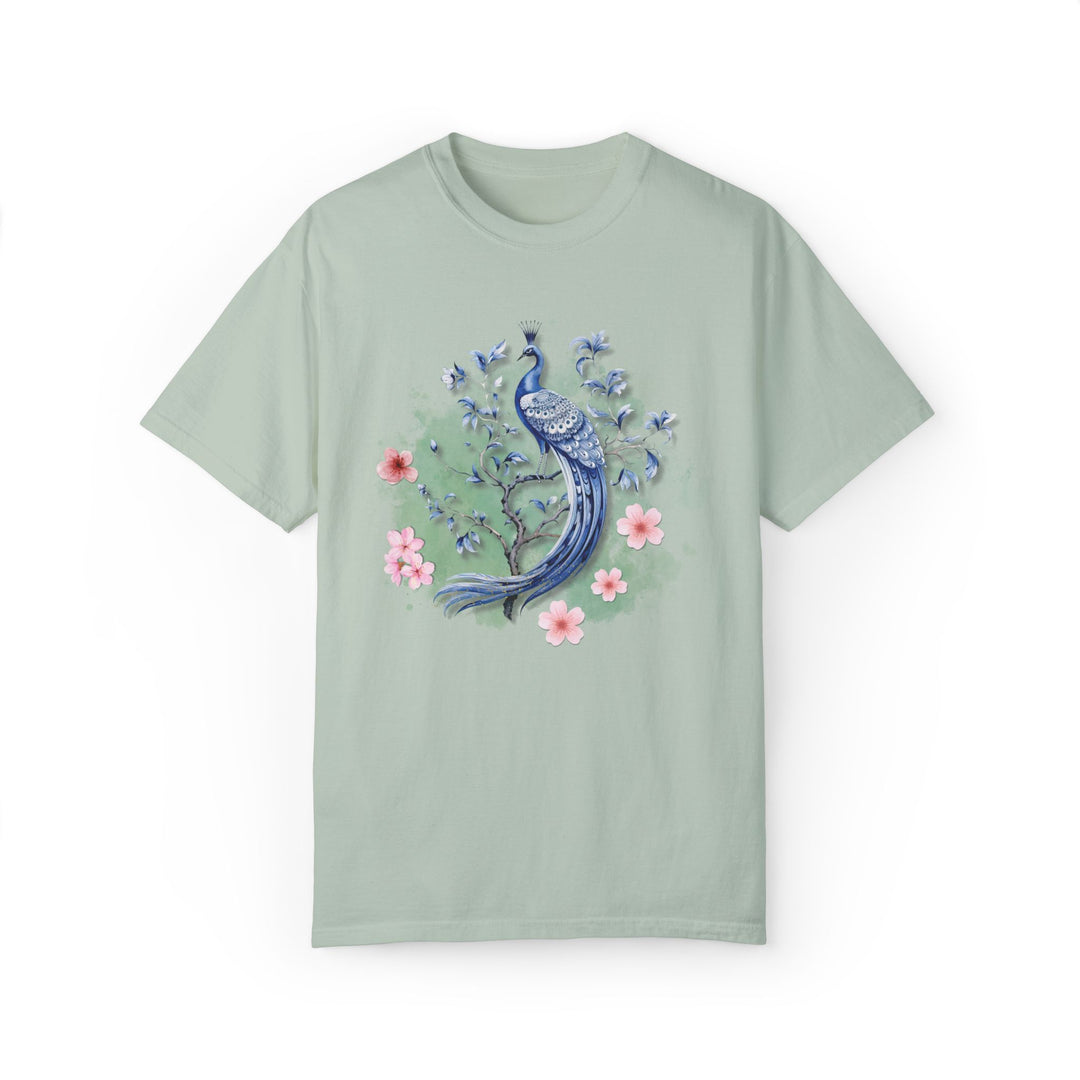 Peacock Floral T-shirt T-Shirt Printify Bay S