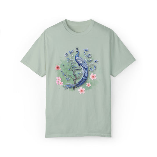 Peacock Floral T-shirt T-Shirt Printify Bay S