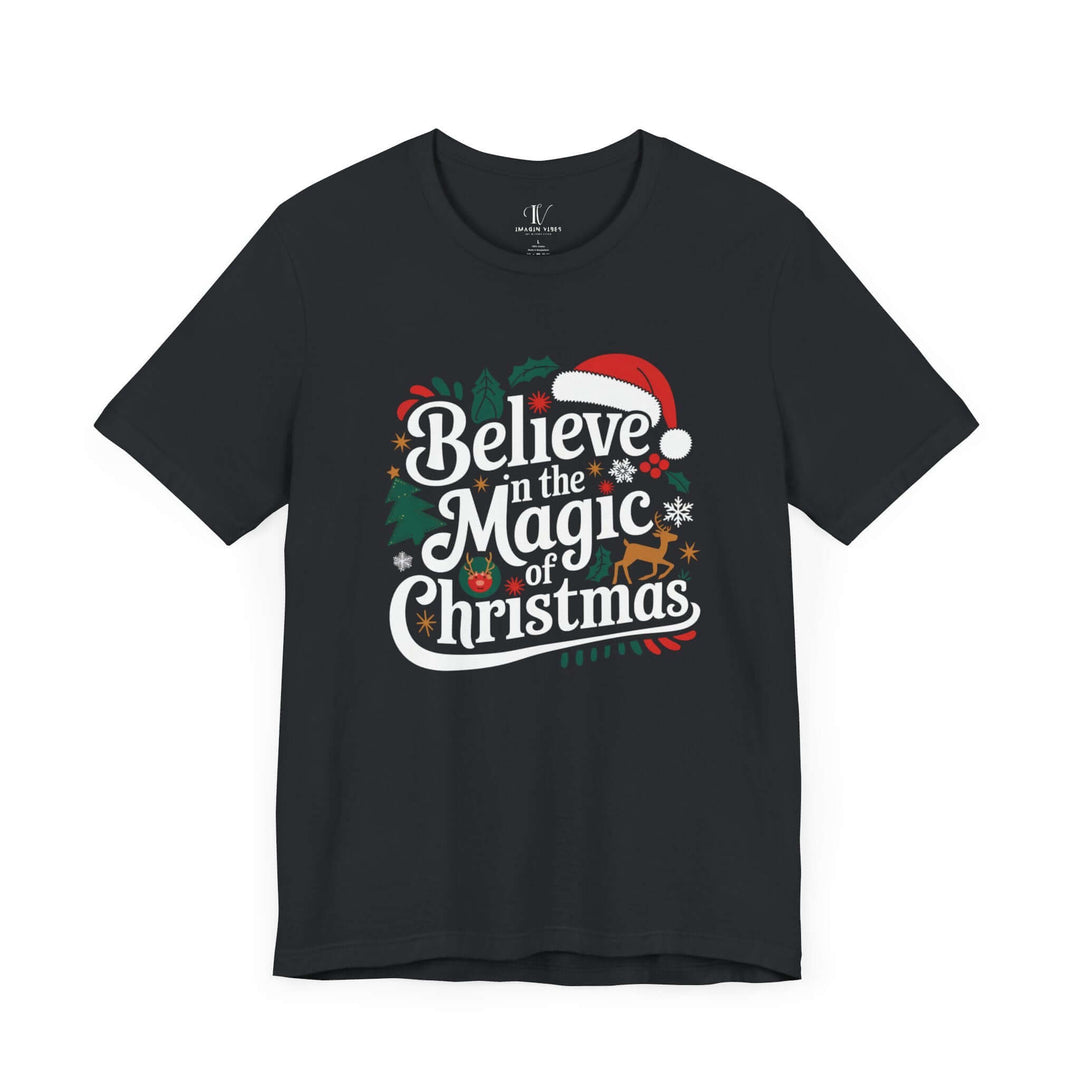 Vintage Christmas Magic Tee T-Shirt Printify Vintage Black XS