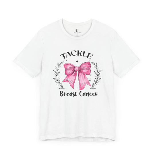 Pink Out Tackle Breast Cancer Football Coquette T-Shirt