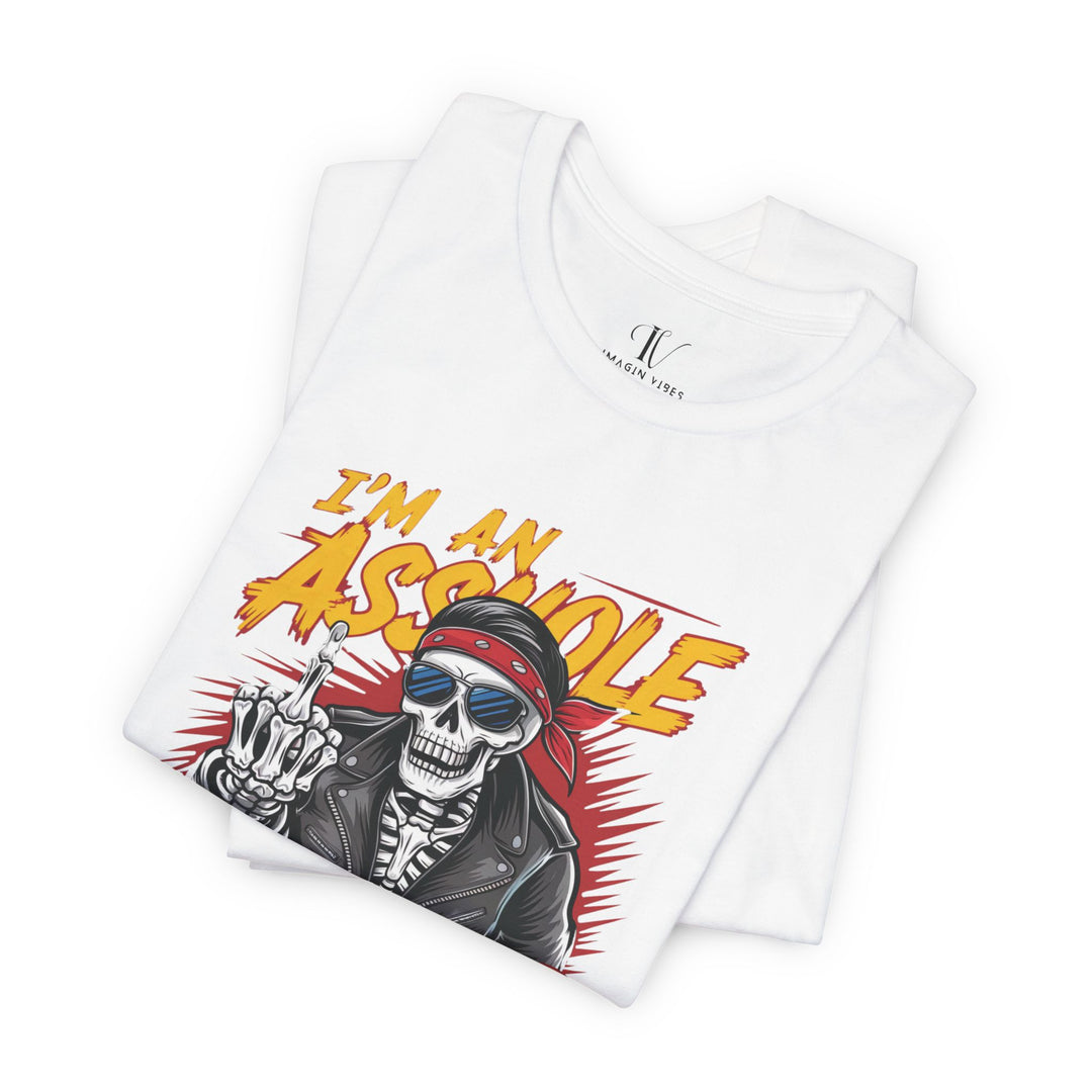 Skeleton Biker Tee T-Shirt Printify