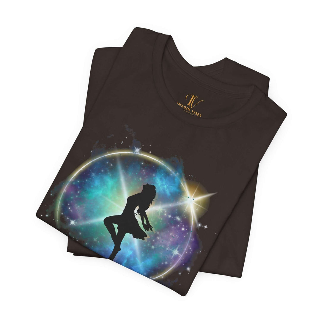 Dancer Galaxy Tee T-Shirt Printify Brown XS