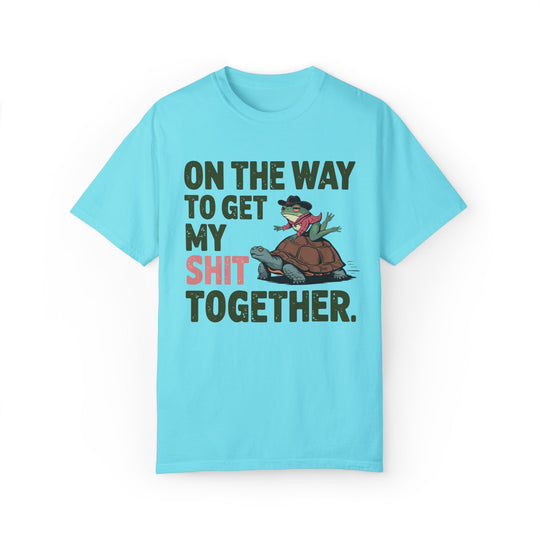 Frog & Turtle Graphic Tee - On the Way to Get T-Shirt Printify Lagoon Blue S