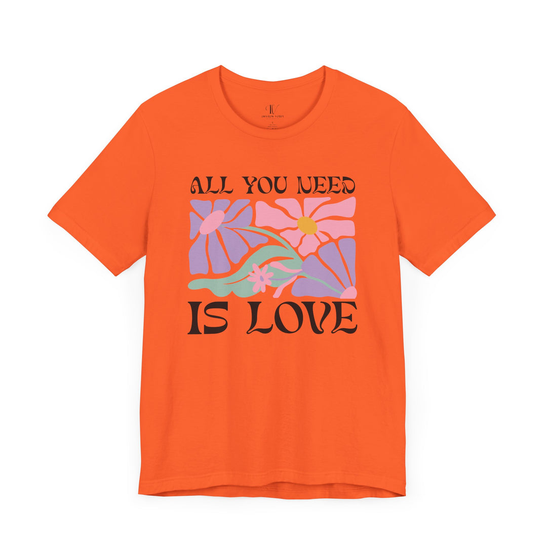 All You Need Is Love: Boho Vibes T-Shirt T-Shirt Printify Orange XS