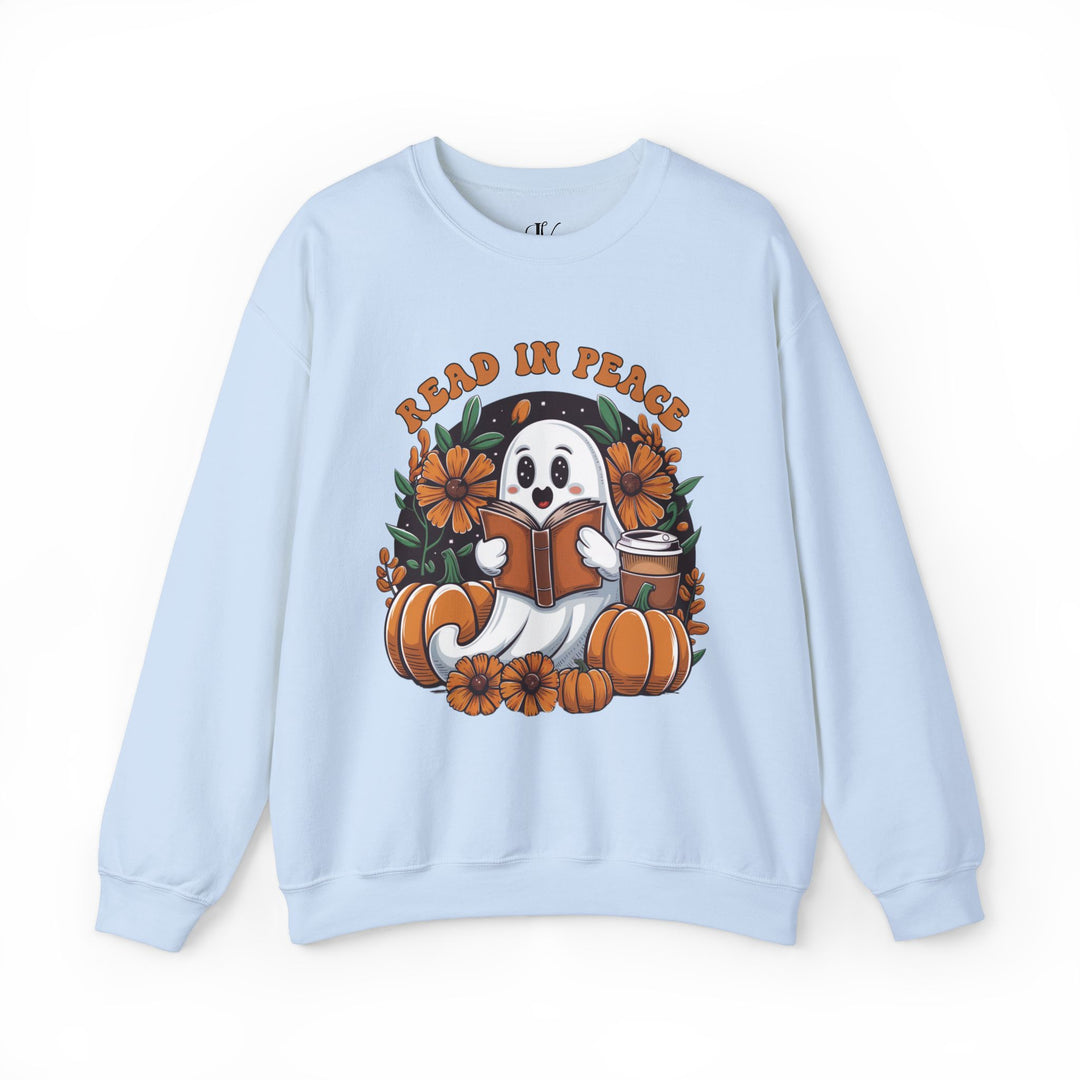 "Read In Peace" Cute Ghost Halloween Reader Sweatshirt