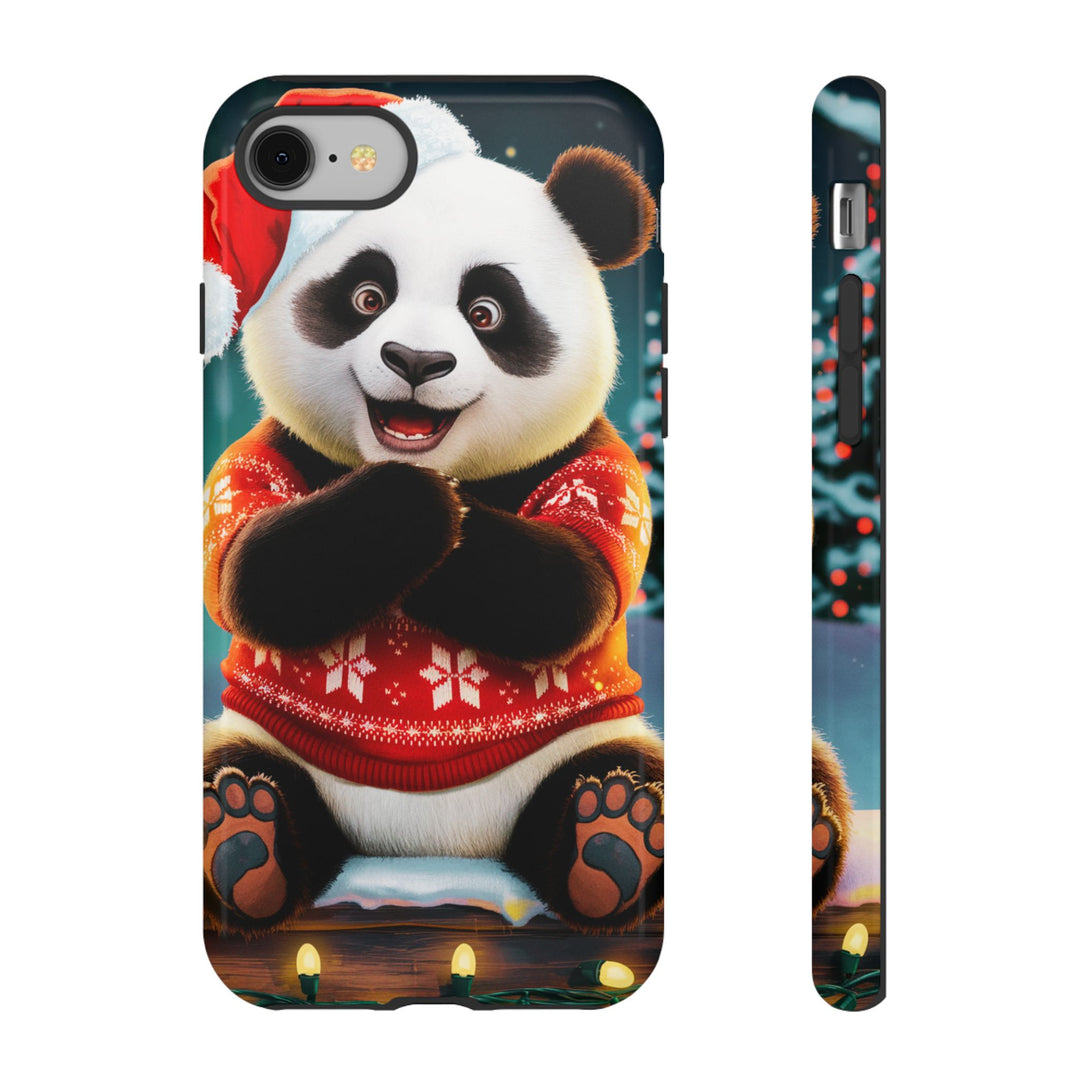 Phone Case - Festive Christmas Panda in Sweater Phone Case Printify