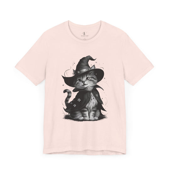 Halloween Witch Cute Cat T-Shirt