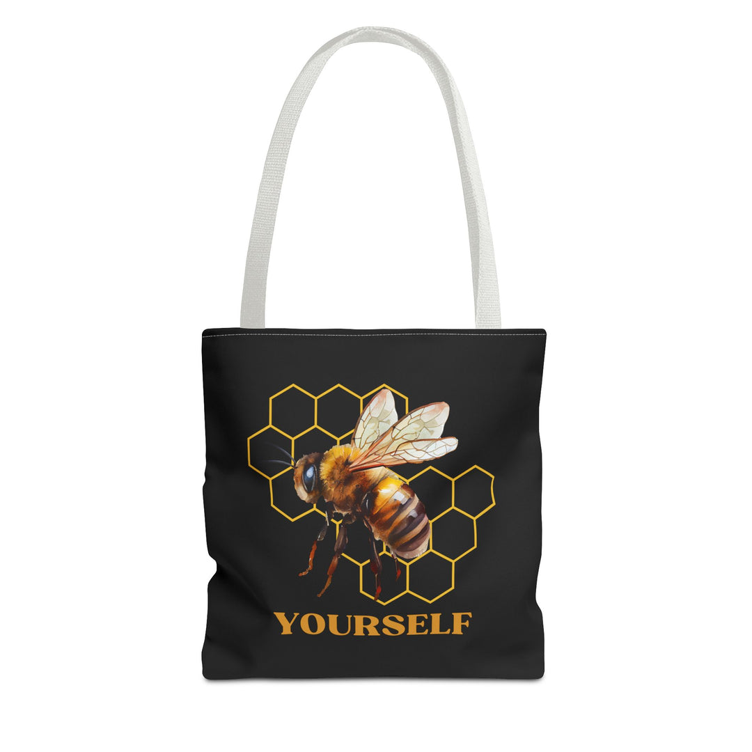 Bee Yourself Tote Bag Bags Printify 13" × 13'' White