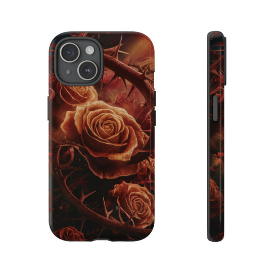 Gothic Roses Phone Case Phone Case Printify iPhone 15 Glossy