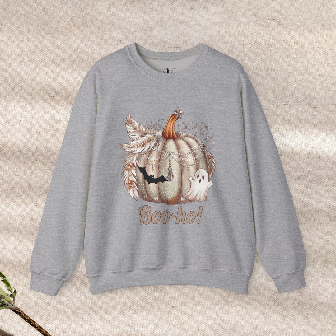 Boo-ho! Pumpkin Ghost Halloween Sweatshirt